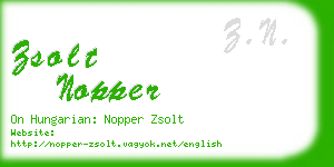 zsolt nopper business card
